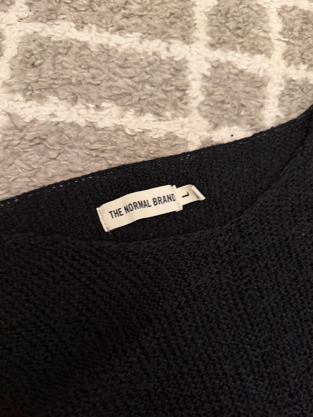 The Normal Brand Black Scoop Neck Knit Sweater